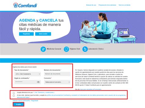 comfandi telfono citas|Citas médicas